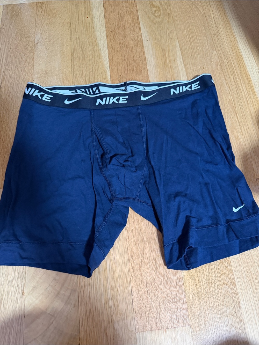Nike Navy Blue Performance Boxer Briefs with Branded Waistband